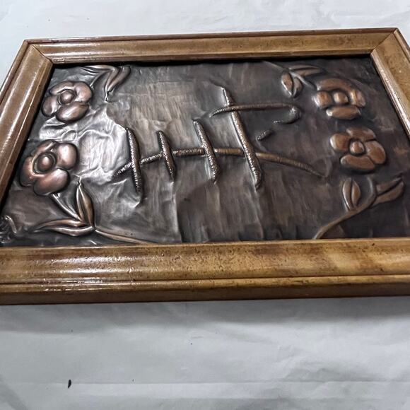 Copper Relief Art, "Hip" Home Decor - Wooden Frame - - Picture 3 of 8